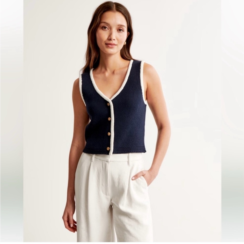 A&F Mara Button-Up Sweater Vest